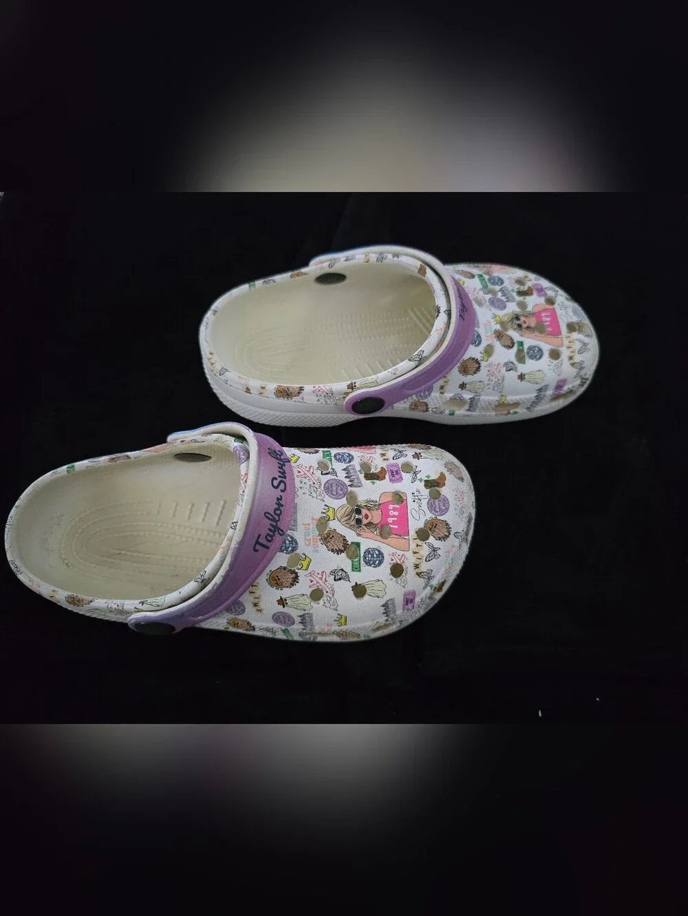 TAYLOR 1989 Cruel Summer White Custom Clog 32 US 13.5/1 Kids - Swifty GUC